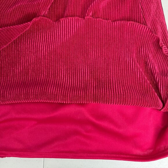 Rolla Coster Dress Womens Small Pink Lined Textured Tie Neck Short New - Picture 6 of 9